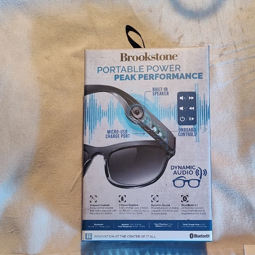 Brookstone Black Audio Shades with Bluetooth